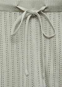 Pajama shorts with pointelle detail