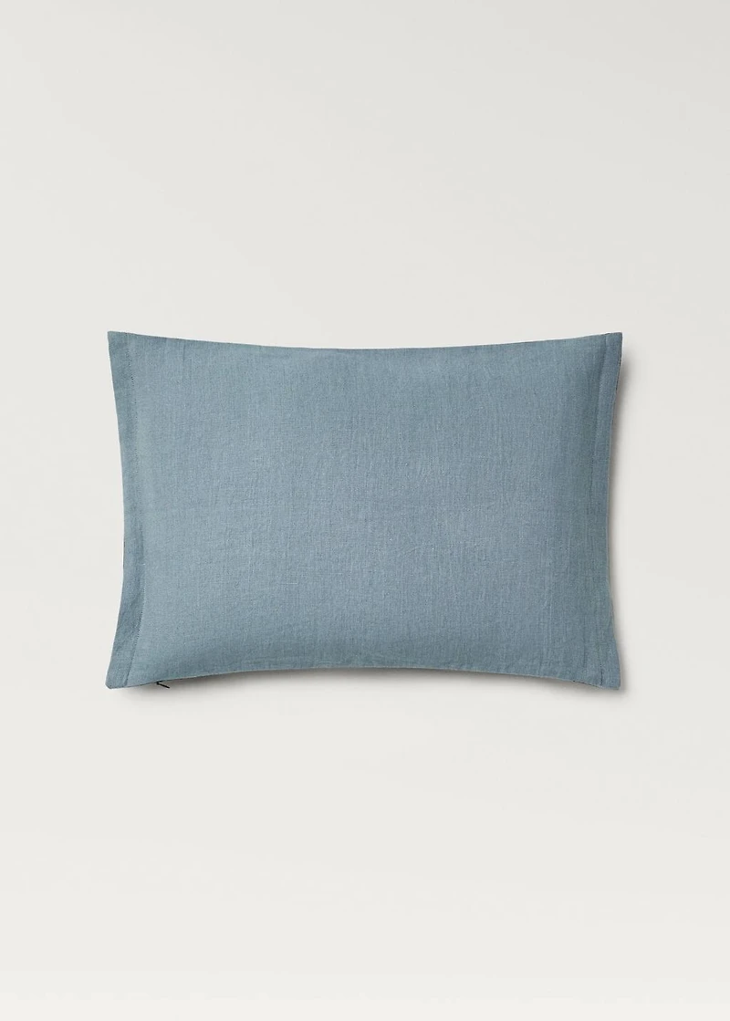 Two-tone linen cushion cover 40x60cm