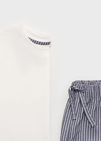 Striped cotton short pyjamas
