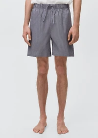 Striped cotton short pyjamas
