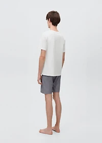 Striped cotton short pyjamas