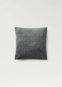 Children's cotton jacquard garment-dyed rhombus cushion cover 40x40 cm