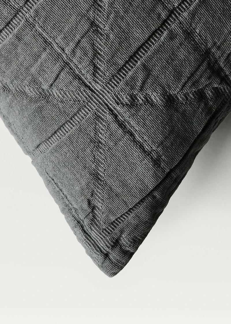 Children's cotton jacquard garment-dyed rhombus cushion cover 40x40 cm