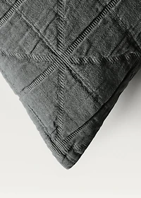 Children's cotton jacquard garment-dyed rhombus cushion cover 40x40 cm