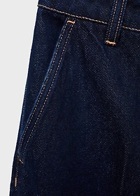 High-rise wide leg rinse-wash jeans