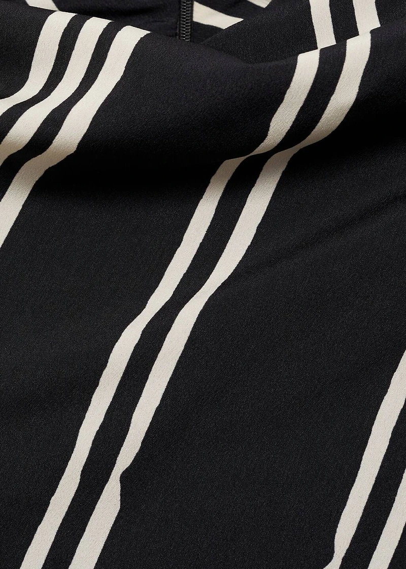 Stripe-print midi-dress