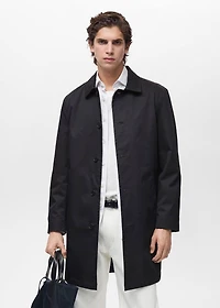 Water-repellent cotton trench coat