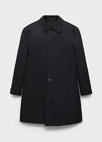 Water-repellent cotton trench coat