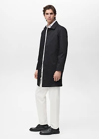 Water-repellent cotton trench coat