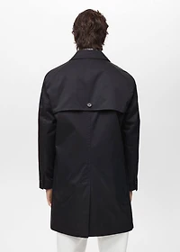 Water-repellent cotton trench coat