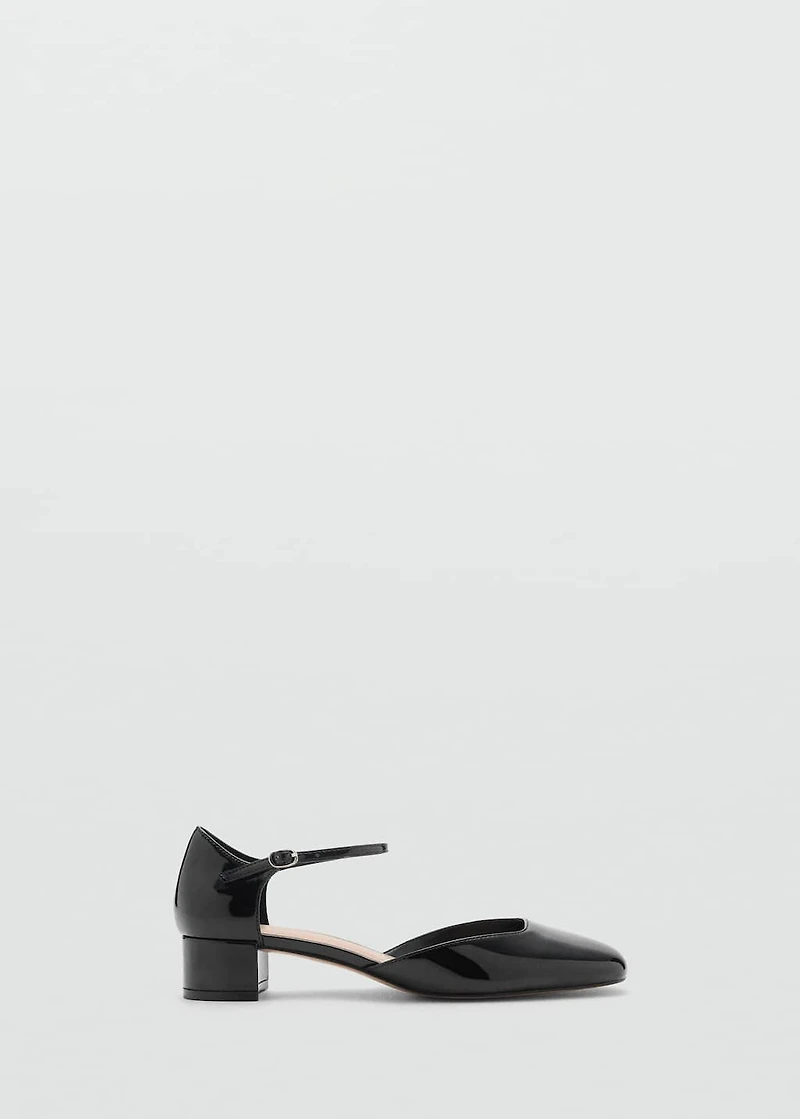 Patent leather-effect heeled shoes