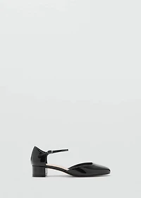 Patent leather-effect heeled shoes