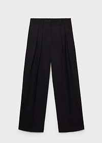 Wide leg pleated pants