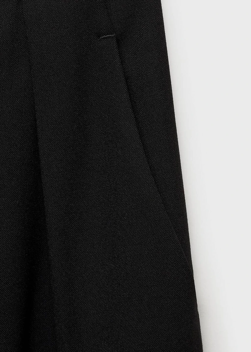 Wide leg pleated pants