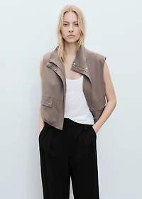 Wide leg pleated pants