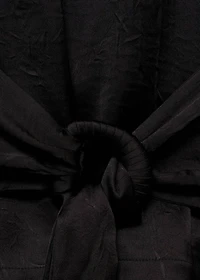 Satin blouse with belt