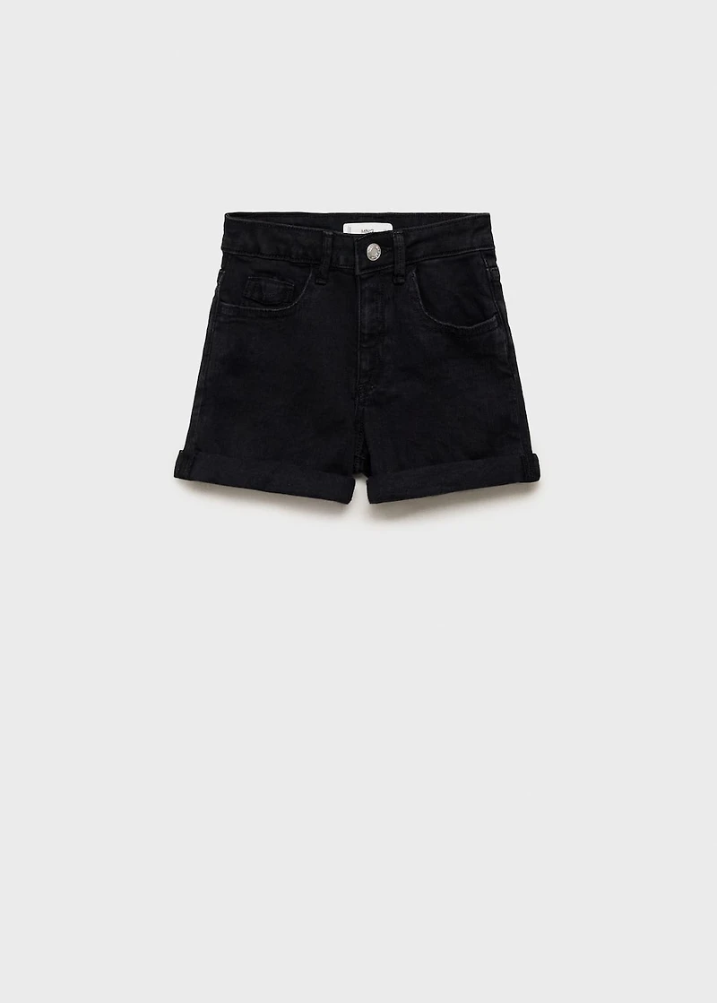 Straight-fit denim shorts