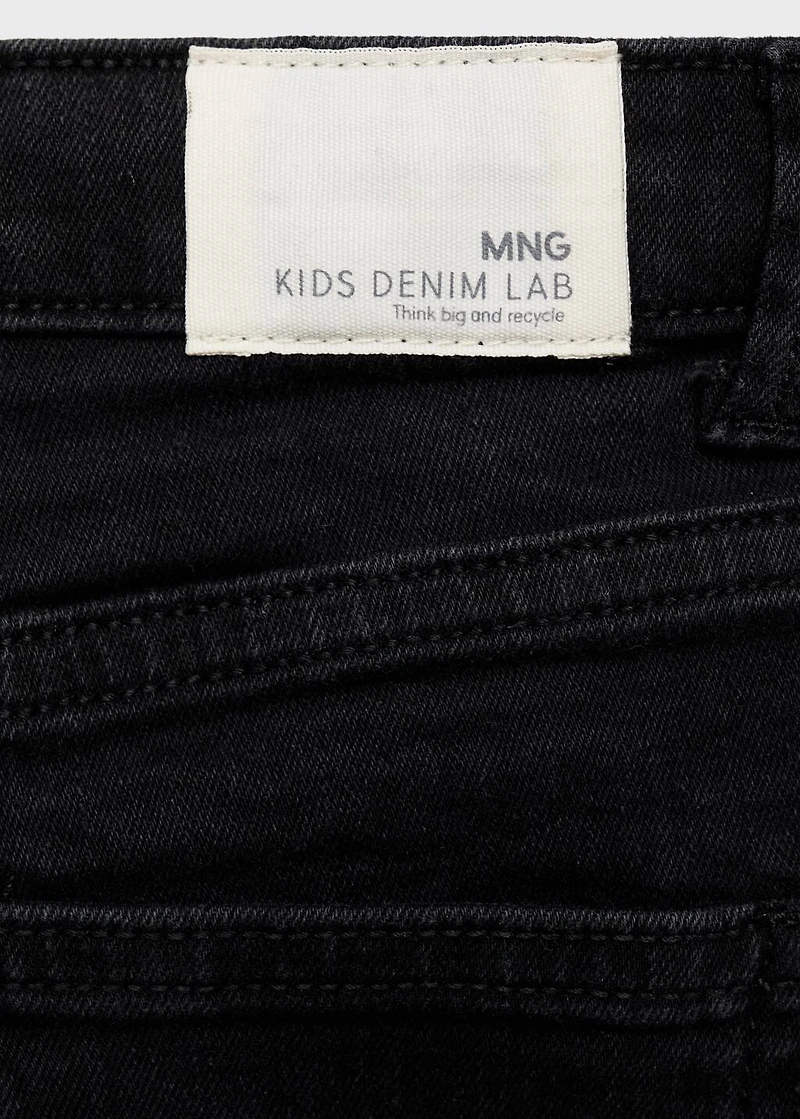 Straight-fit denim shorts