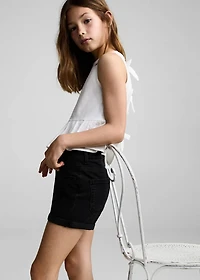 Straight-fit denim shorts