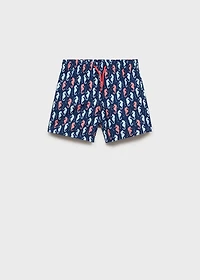 Seahorse-print swimsuit