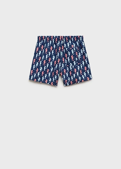 Seahorse-print swimsuit