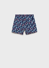 Seahorse-print swimsuit