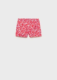 Printed swimsuit with drawstring