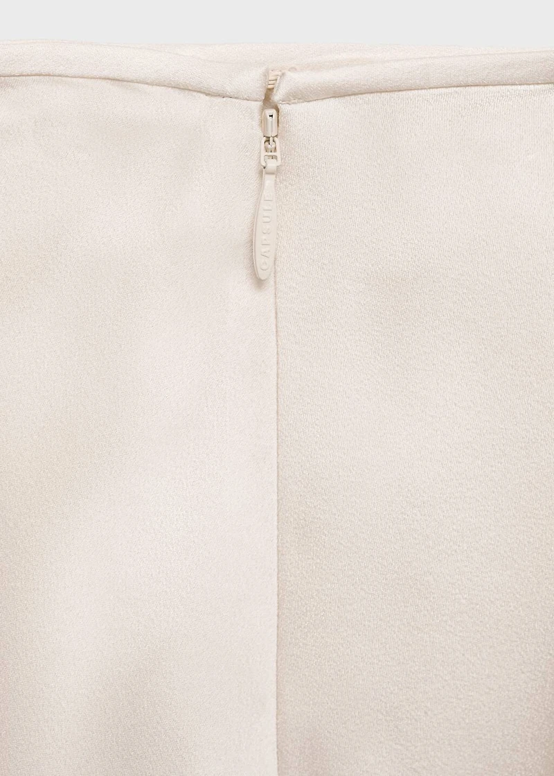 Satin maxi-skirt
