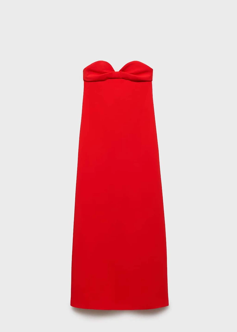 Strapless dress with sweetheart neckline