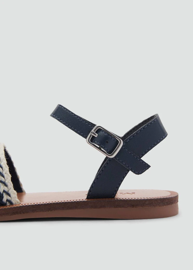 Sandals with braided strap