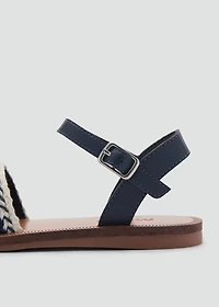 Sandals with braided strap