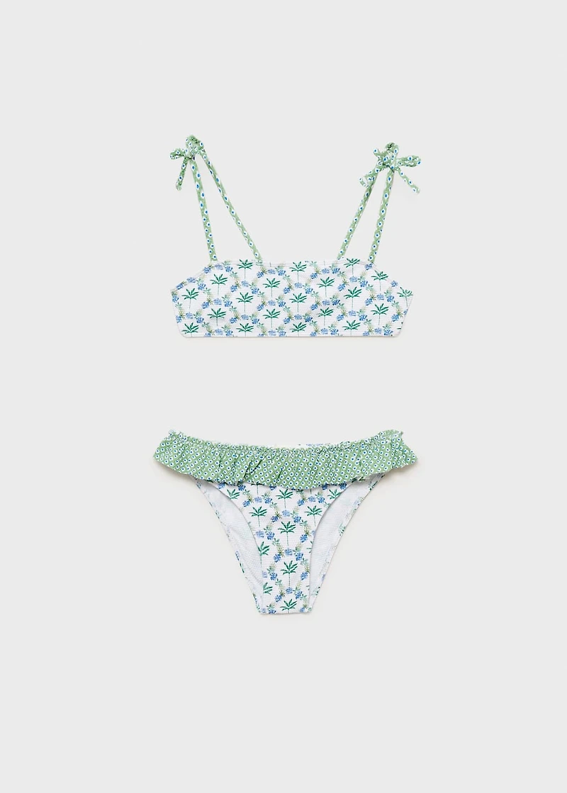Printed combination bikini