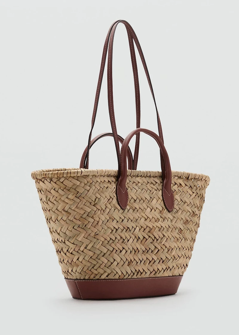 Large double-handle natural fiber basket