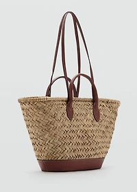 Large double-handle natural fiber basket