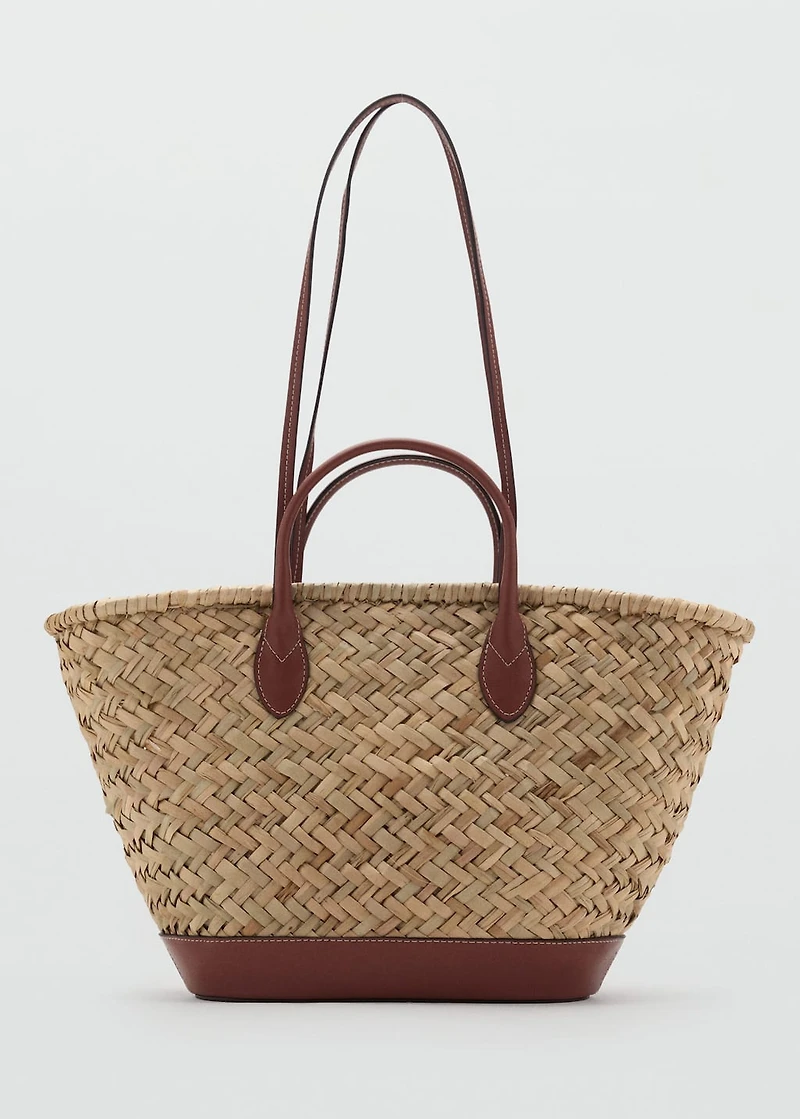 Large double-handle natural fiber basket