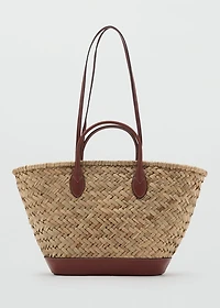Large double-handle natural fiber basket