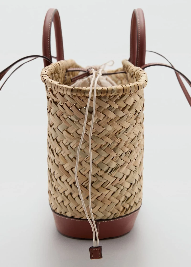 Large double-handle natural fiber basket
