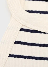 Striped halter-neck top