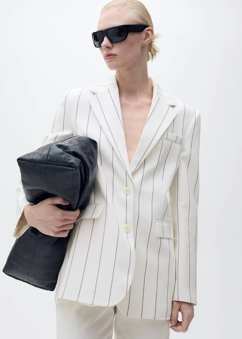 Pinstripe suit jacket