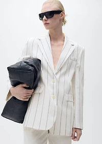 Pinstripe suit jacket