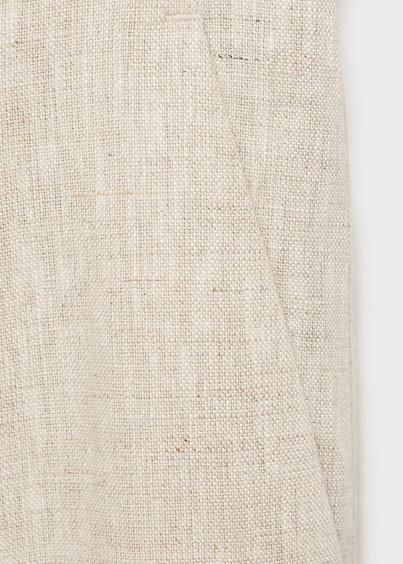 Pleated linen pants