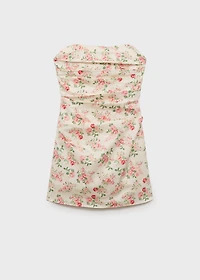 Strapless floral dress