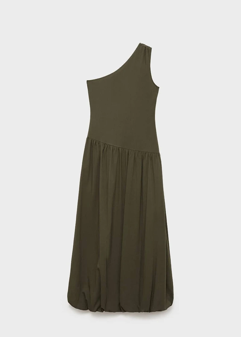 Asymmetrical long balloon dress
