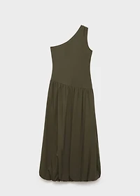 Asymmetrical long balloon dress