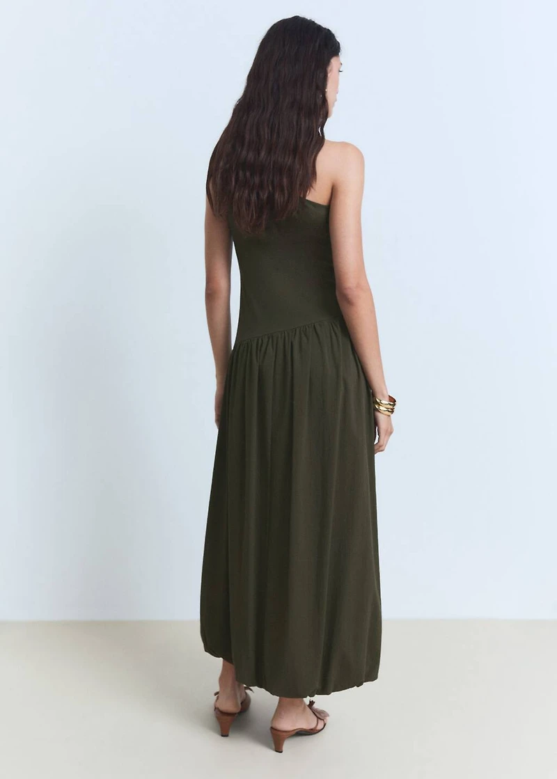 Asymmetrical long balloon dress