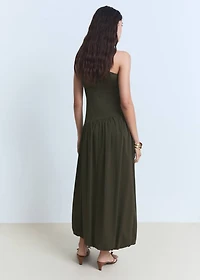 Asymmetrical long balloon dress