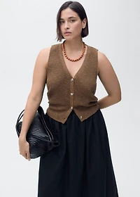 Cotton skirt with embroidered hem