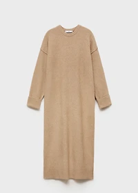 Knitted dress with ribbed finishes