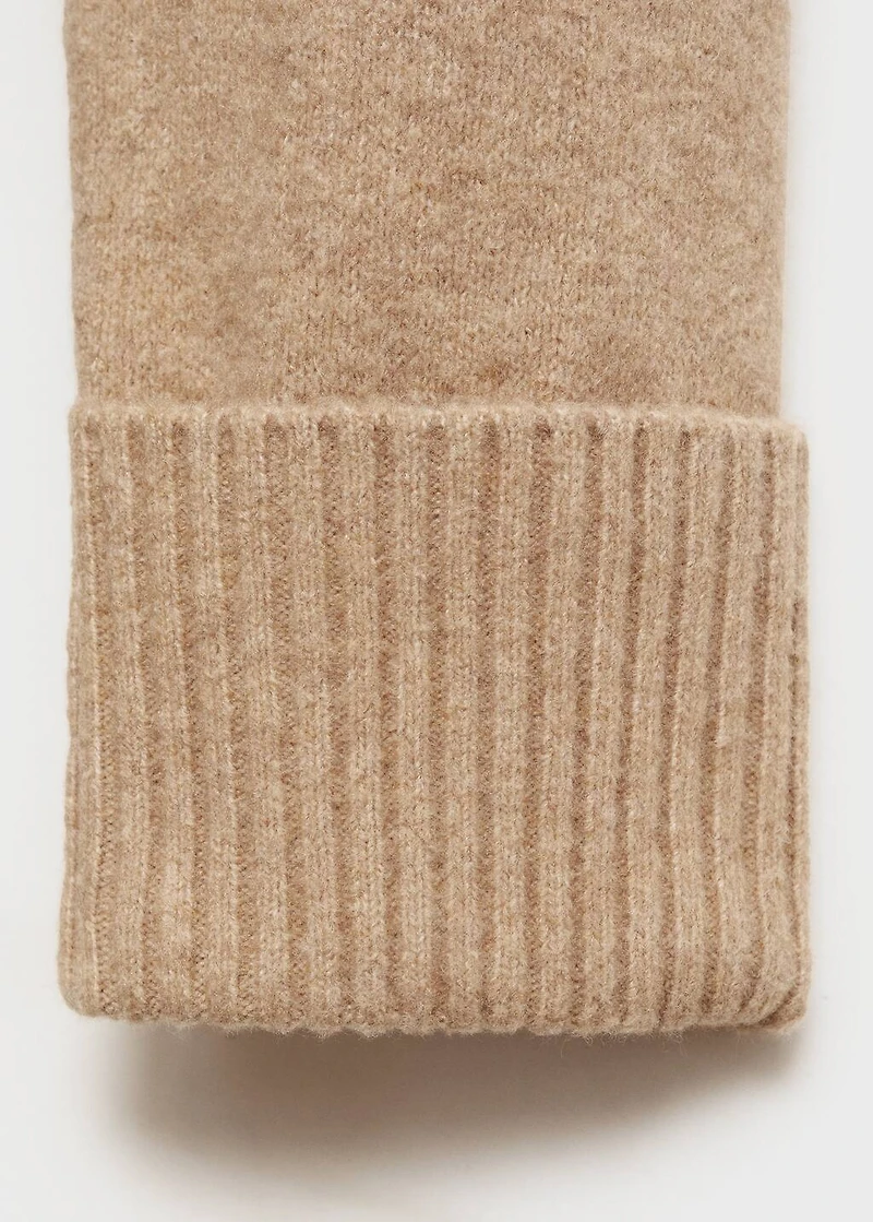 Knitted dress with ribbed finishes