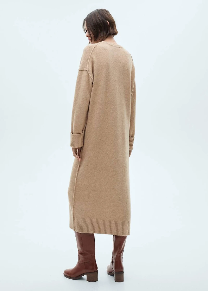 Knitted dress with ribbed finishes
